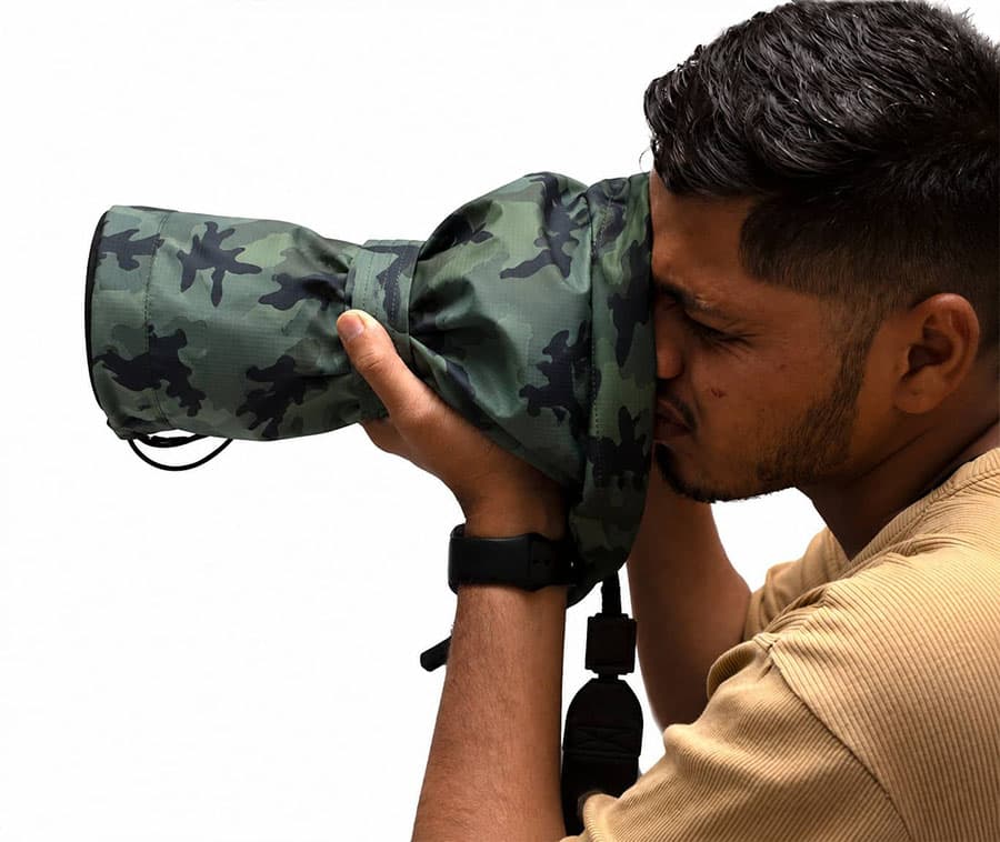 Rain & Dust cover for Macro lens- Fresh Green Camo - Image 3